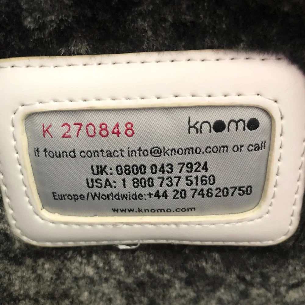 Knomo London White Quilted Laptop Sleeve Case Bag